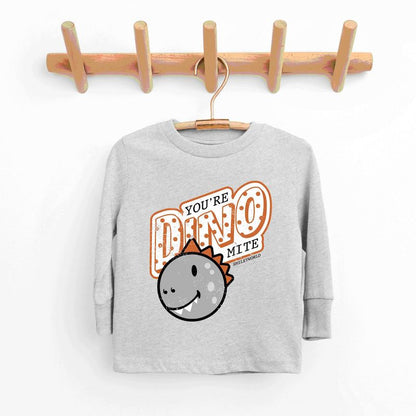 تي شيرت شبابي بأكمام طويلة مطبوع عليه You're Dino-Mite من متجر Juniper Shop SmileyWorld