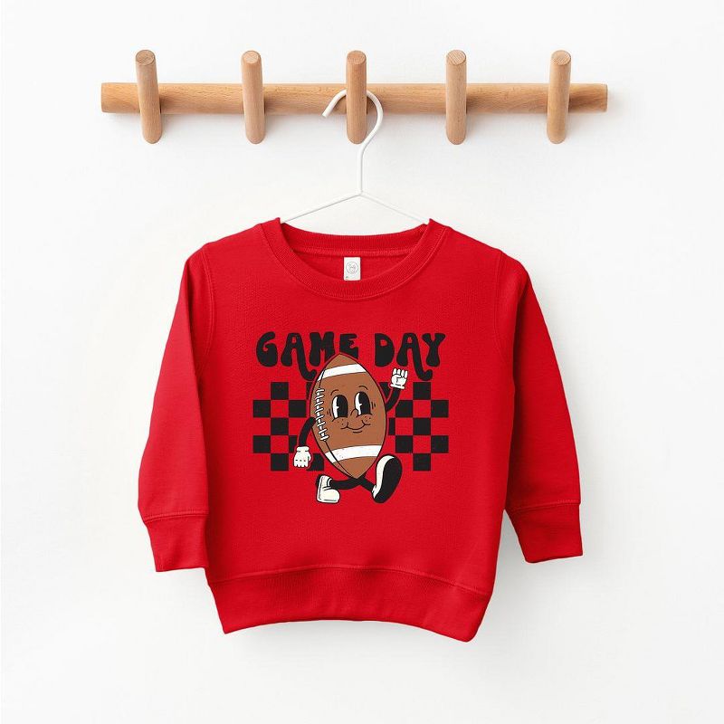 سويت شيرت جرافيكي للأطفال الصغار من Juniper Shop بتصميم مربعات لكرة القدم ليوم المباراة