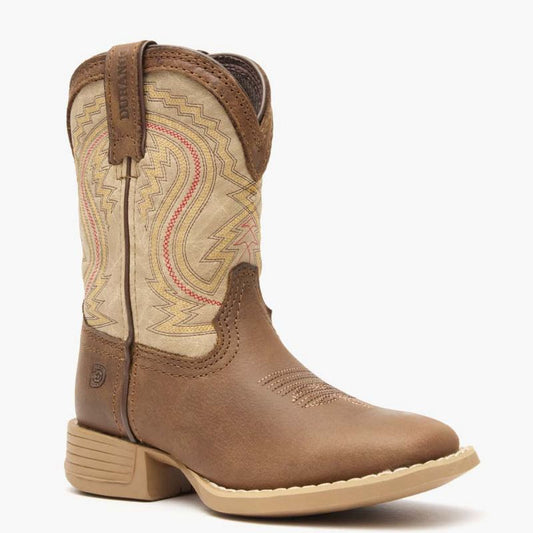 حذاء Western Boot للأطفال الكبار Durango® Lil' Rebel Pro™ بلون القهوة والعظم