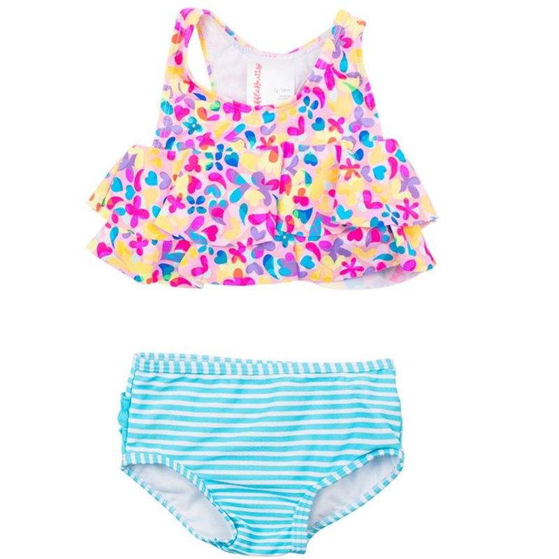 RuffleButts Girls Flounce Bikini