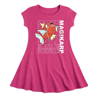 فستان ماجيكارب للفتيات - بوكيمون - مناسب وأنيق بأكمام قصيرة