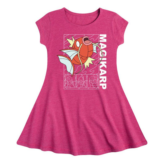 فستان ماجيكارب للفتيات - بوكيمون - مناسب وأنيق بأكمام قصيرة