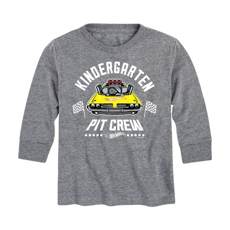Boys' - Hot Wheels - Pit Crew Kindergarten Long Sleeve Graphic T-Shirt