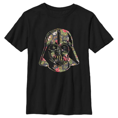 Boy's Star Wars: A New Hope Tropical Print Darth Vader Helmet T-Shirt
