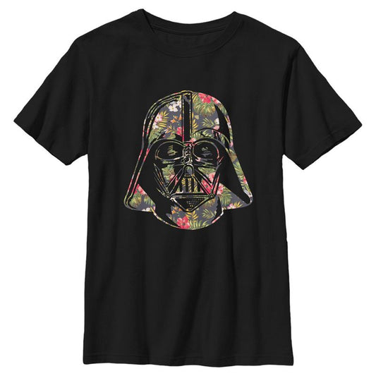 Boy's Star Wars: A New Hope Tropical Print Darth Vader Helmet T-Shirt