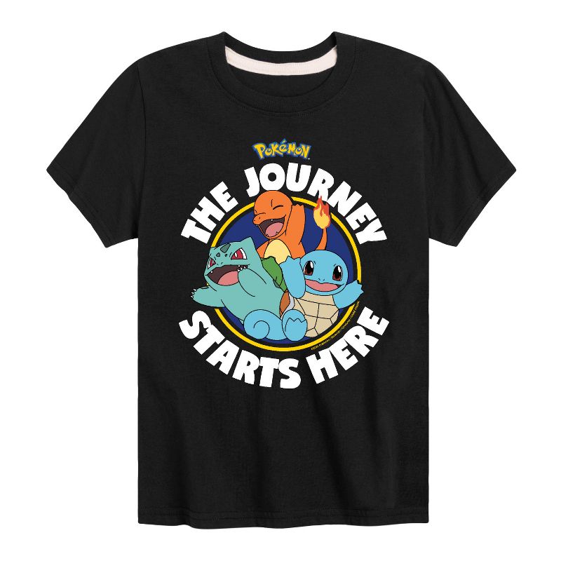 تي شيرت جرافيكي بأكمام قصيرة للأولاد - بوكيمون - رحلة تبدأ من هنا