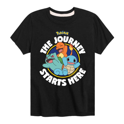 تي شيرت جرافيكي بأكمام قصيرة للأولاد - بوكيمون - رحلة تبدأ من هنا