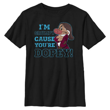 Boy's Snow White and the Seven Dwarfs I'm Grumpy Cause You're Dopey T-Shirt