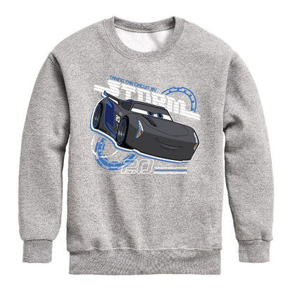 Boys' - Cars - Taking The Circuit By Storm Graphic Long Sleeve Fleece Sweatshirt