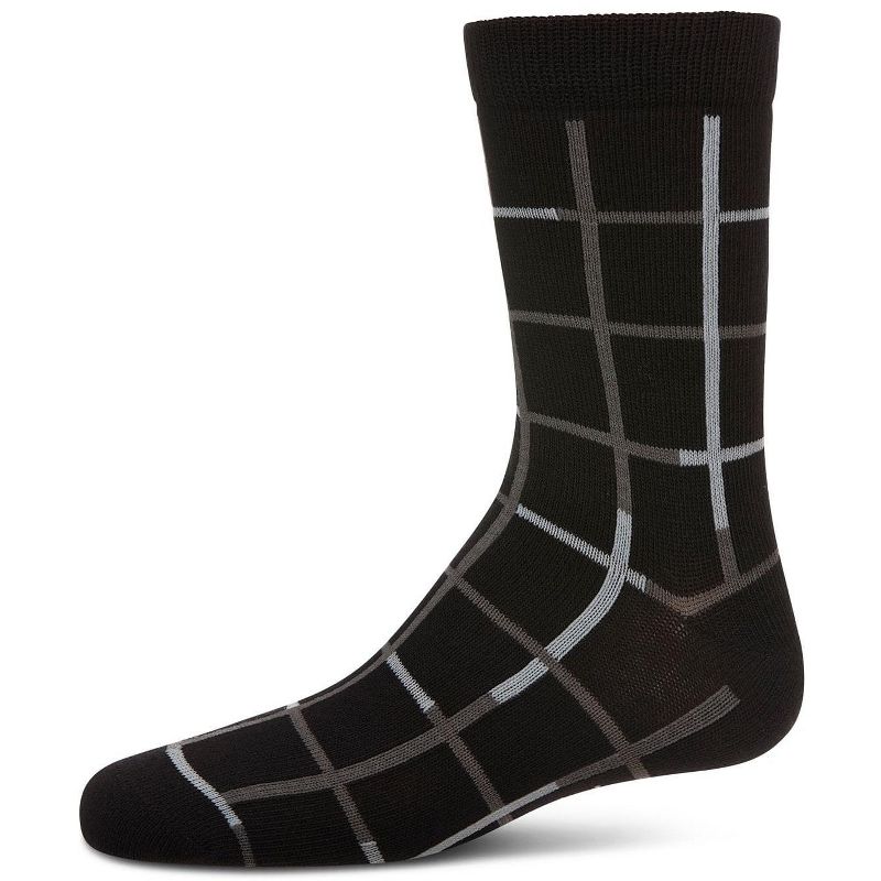 Memoi Boys' Window Pane Crew Socks