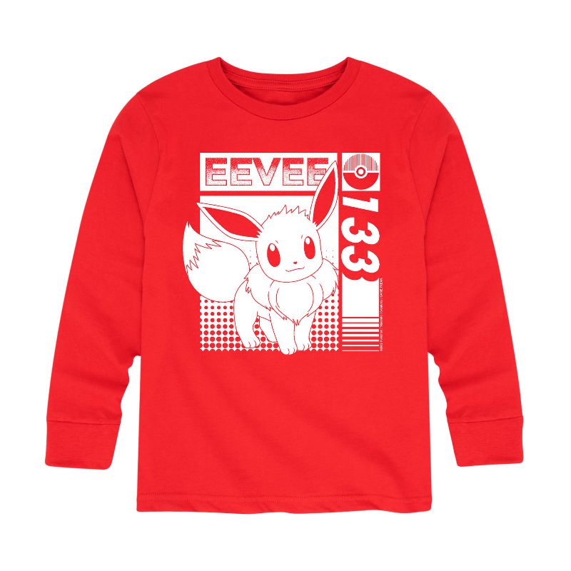 تي شيرت جرافيكي بأكمام طويلة من EEVEE 133 للأولاد - بوكيمون