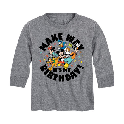 Boys' - Disney - Make Way It's My Birthday Long Sleeve Graphic T-Shirt