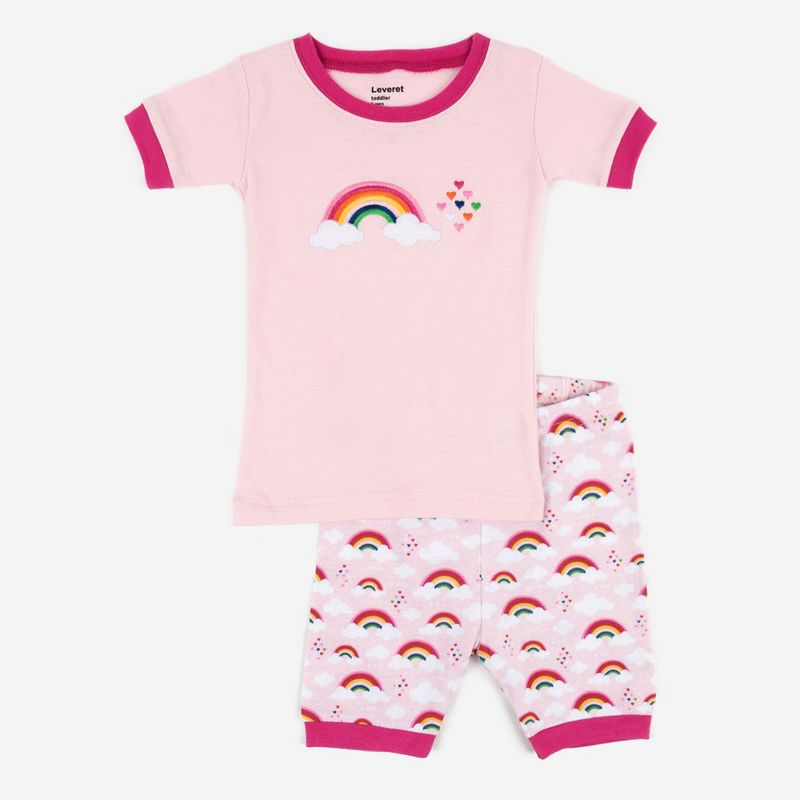 Leveret Kids Cotton Short Pajamas - Classic Prints