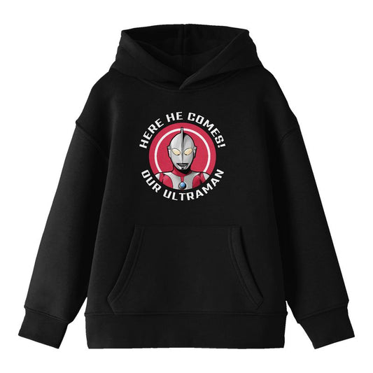Ultraman Here He Comes! Our Ultraman! Youth Black Hoodie