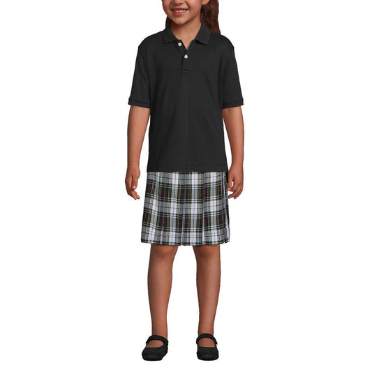 Lands' End School Uniform Kids Short Sleeve Interlock Polo Shirt
