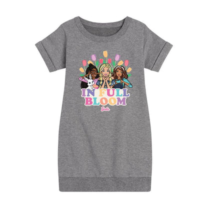 فستان باربي - عيد الفصح الجرافيكي - بأكمام قصيرة - للبنات