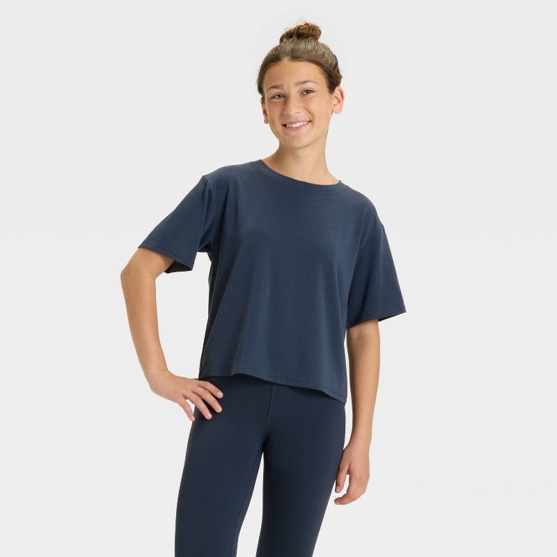 Girls' Beyond Ease Crop Boxy T-Shirt - All In Motion™