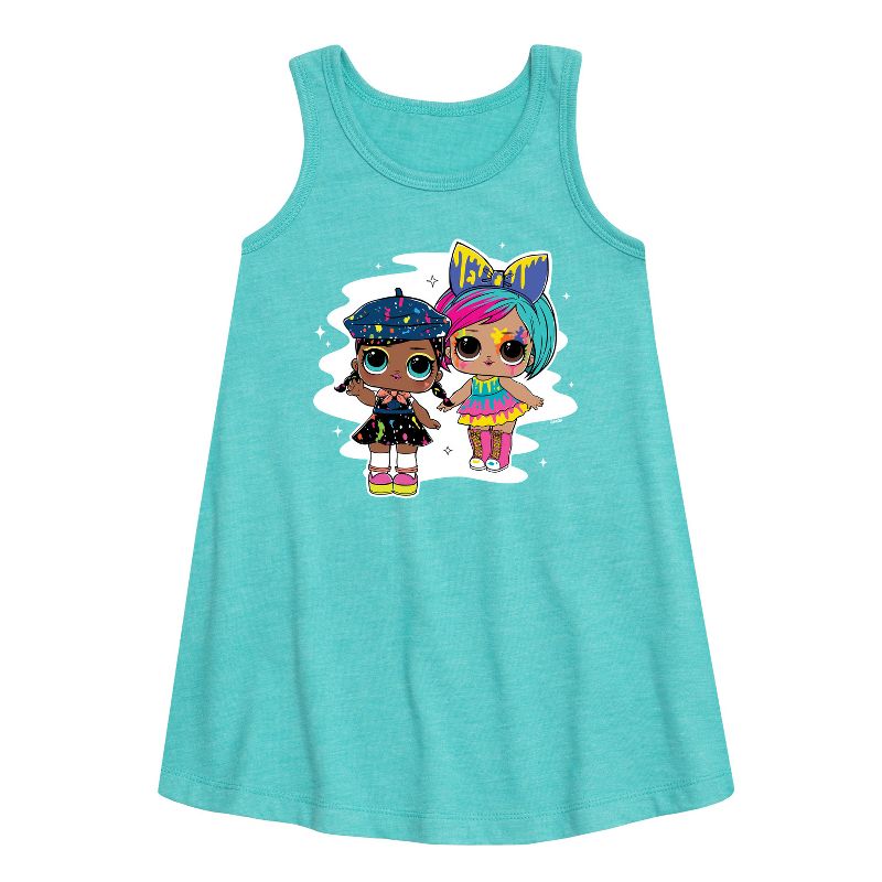 فستان بناتي بدون أكمام بتصميم رسومات "دريب دروب" من "إل أو إل سربرايز"!