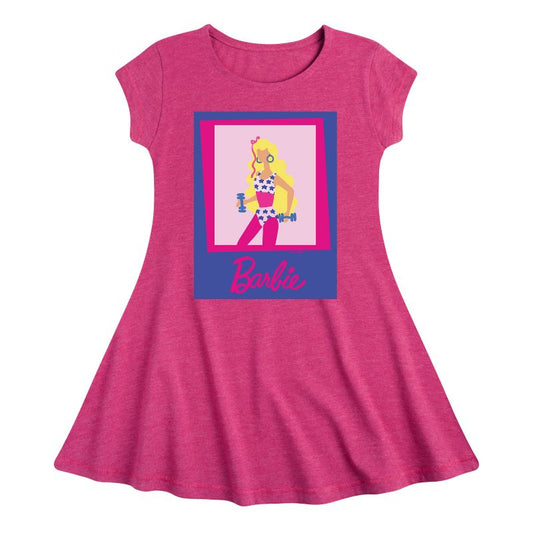 Girls' - Barbie - Fitness Barbie Fit & Flair Cap Sleeve Dress