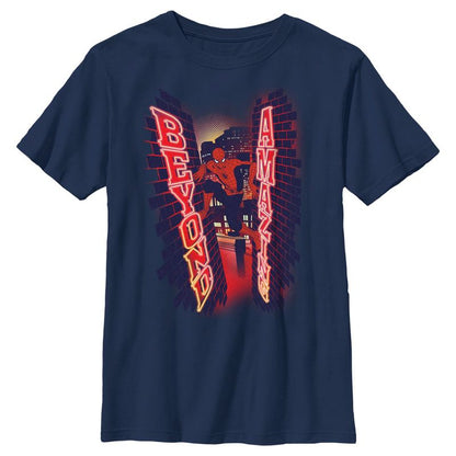 Boy's Spider-Man: Beyond Amazing Neon Logo T-Shirt