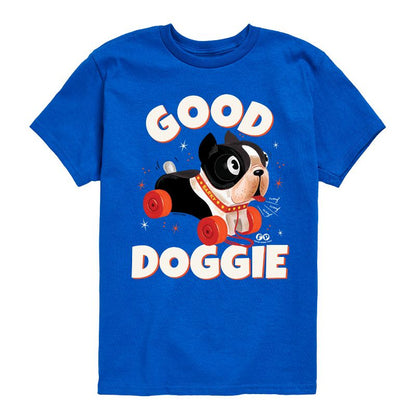 تي شيرت جرافيكي بأكمام قصيرة من فيشر برايس للأولاد، مطبوع عليه صورة كلب بوسطن تيرير جيد