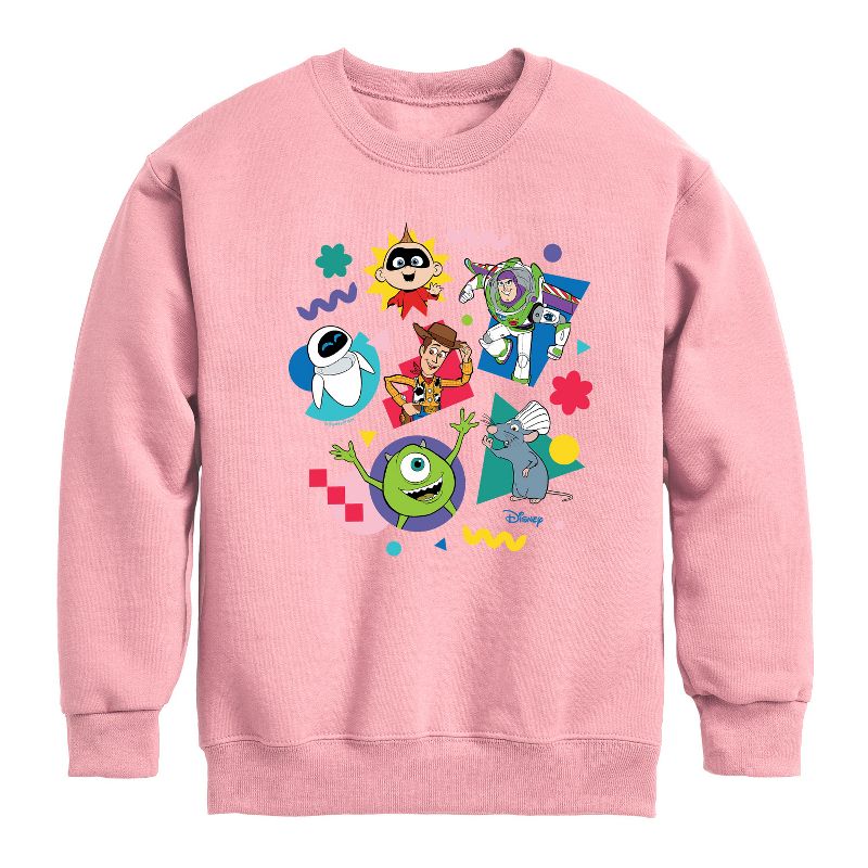 Boys' - Disney - Pixar Character Shapes Graphic Long Sleeve Fleece Sweatshirt