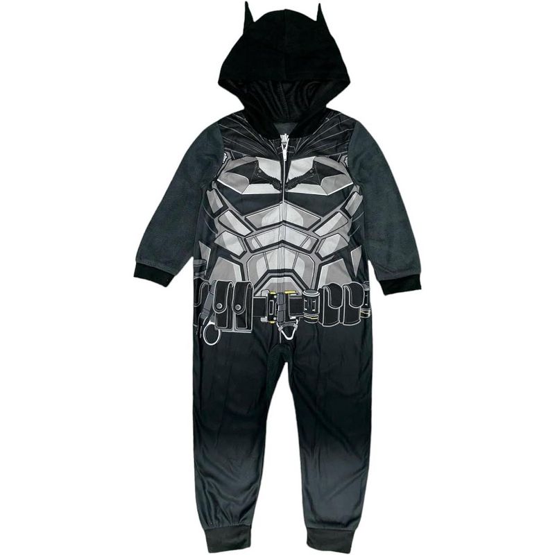DC Comics Batman Little/Big Boys' One-Piece Hooded Blanket Sleeper Pajama