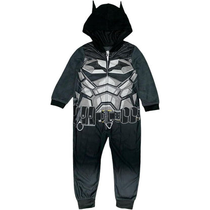 DC Comics Batman Little/Big Boys' One-Piece Hooded Blanket Sleeper Pajama