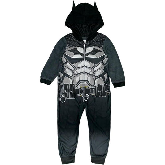 DC Comics Batman Little/Big Boys' One-Piece Hooded Blanket Sleeper Pajama