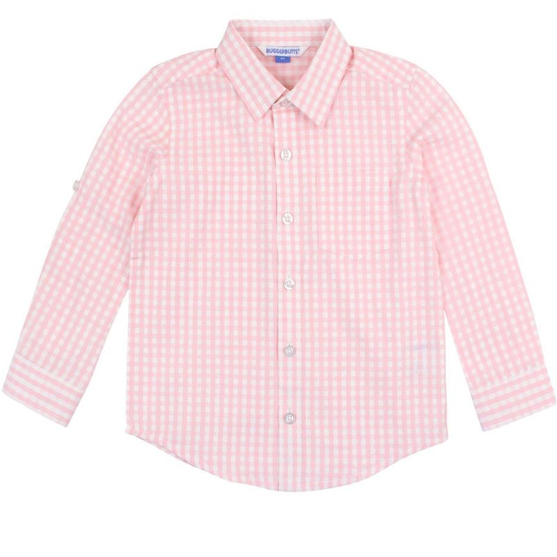 RuggedButts Toddler Boys Long Sleeve Button Down Shirt