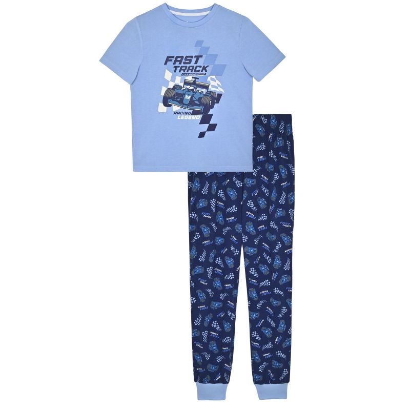 Sleep On It Boys 2-Piece Short-Sleeve Jersey Pajama Pants Set