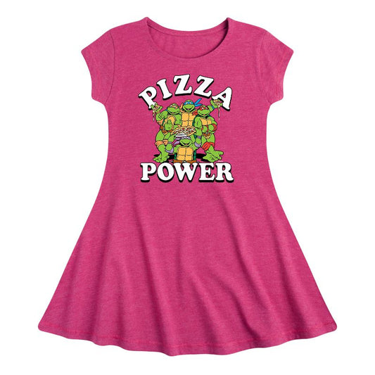 Girls' - Teenage Mutant Ninja Turtles - Pizza Power Fit & Flair Cap Sleeve Dress