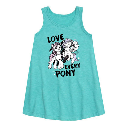 Girls' - My Little Pony - Love Every Pony Graphic Sleeveless Aline Dress