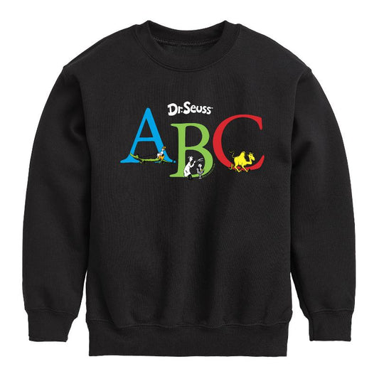 Boys' - Dr. Seuss - ABC Book Characters Graphic Long Sleeve Fleece Sweatshirt