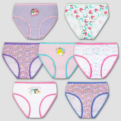 Girls' Squishmallows 7pk Briefs