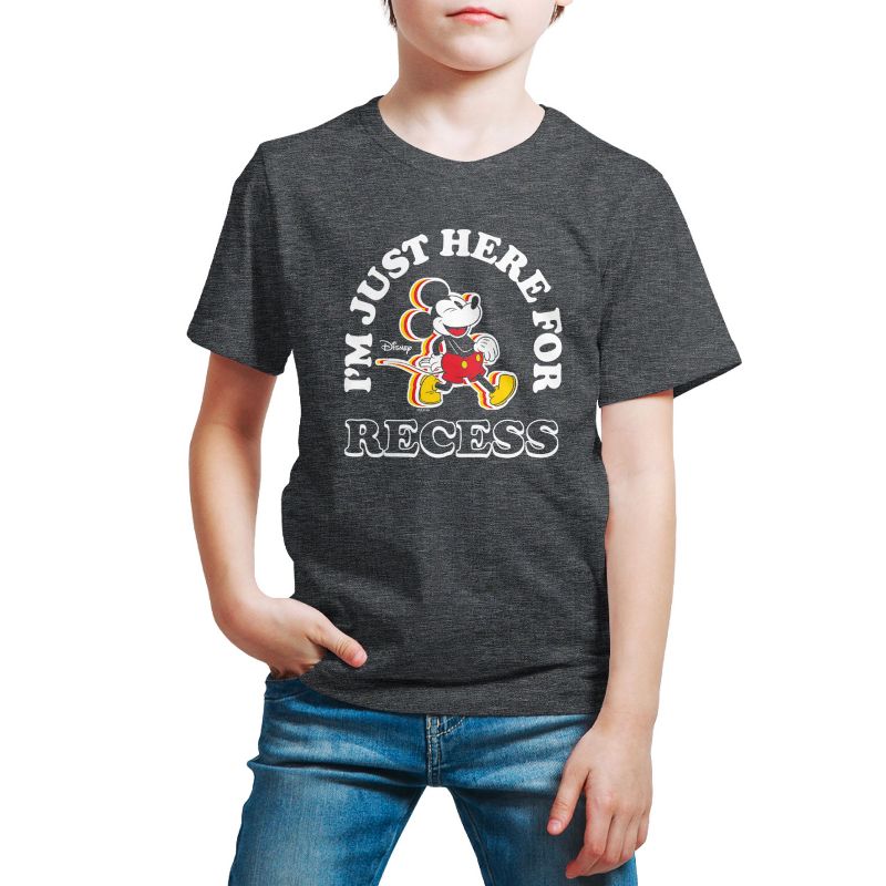 Boys' - Disney - I'm Just Here For Recess Short Sleeve Graphic T-Shirt