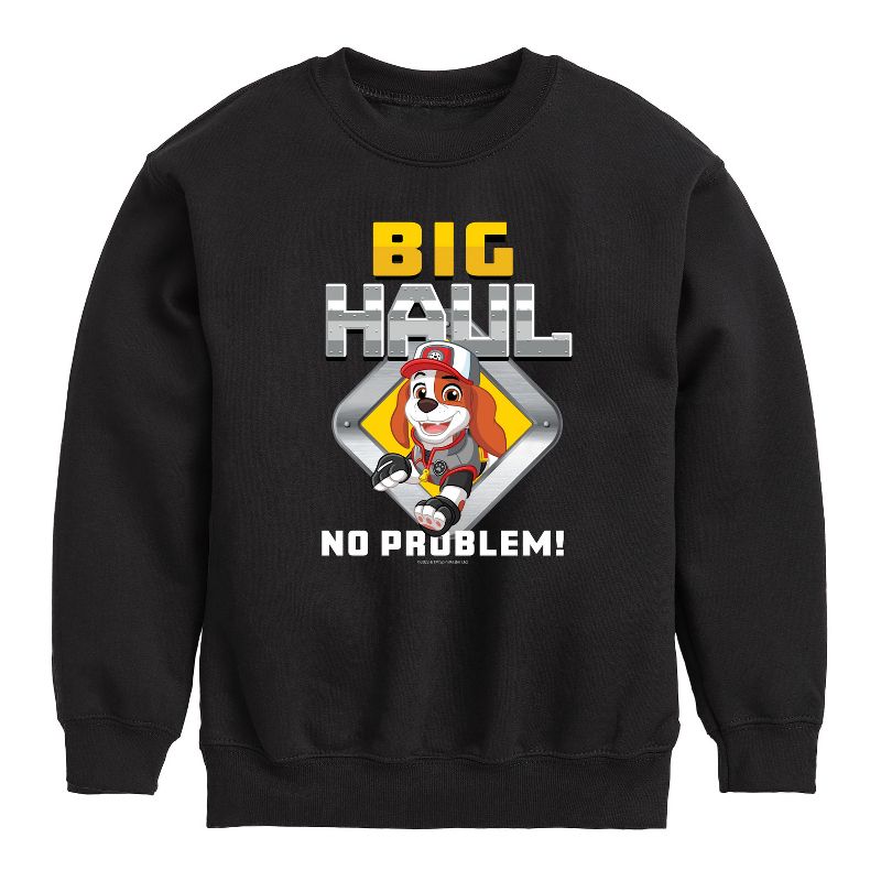 Boys' - Paw Patrol - Al Big Haul No Problem Graphic Long Sleeve Fleece Sweatshirt