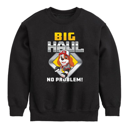 Boys' - Paw Patrol - Al Big Haul No Problem Graphic Long Sleeve Fleece Sweatshirt