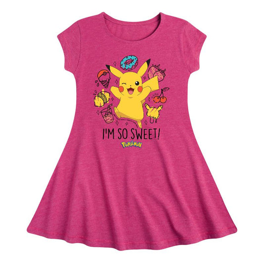 Girls' - Pokémon - I'm So Sweet Fit & Flair Cap Sleeve Dress