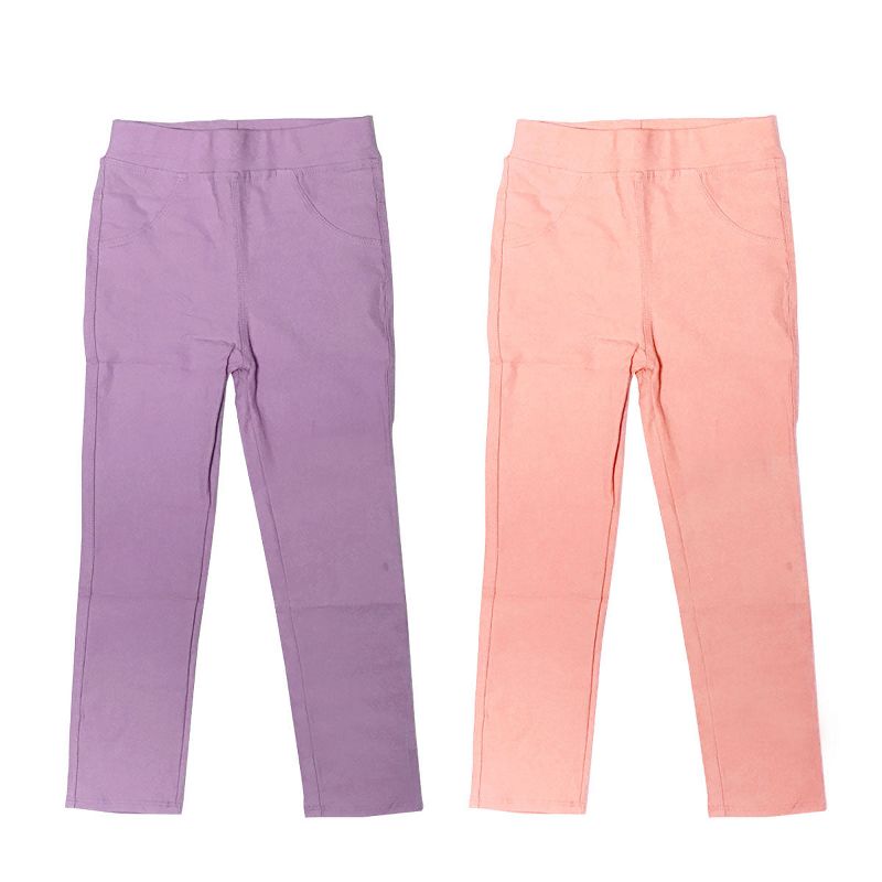 Wrapables Faux Jean Skinny Leggings for Girls (Set of 2)