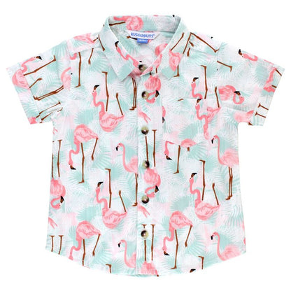 RuggedButts Boys Short Sleeve Button Down Shirt