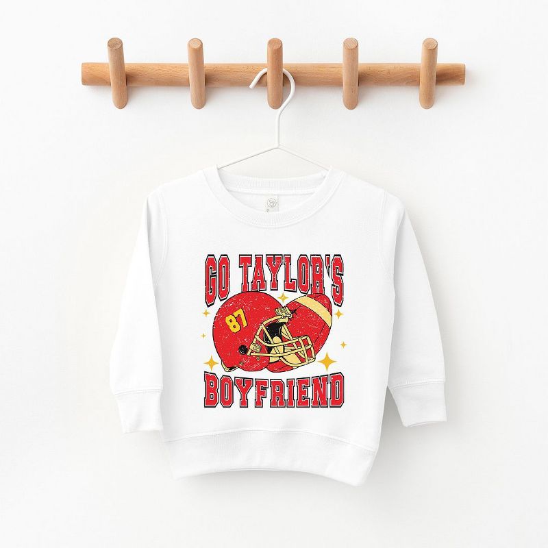 The Juniper Shop Go Taylor's Boyfriend Sparkle Toddler Graphic Sweatshirt