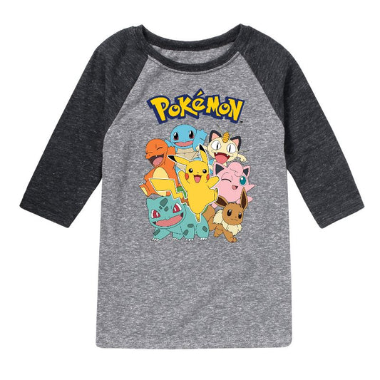 Boys' - Pokémon - Pikachu and Friends Raglan Graphic T-Shirt