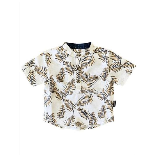 قميص قطني/كتان مطبوع عليه "أغصان النخيل" للأولاد - كوبنهاغن ديلايتس