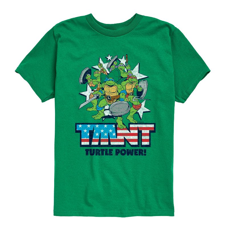 تي شيرت جرافيكي بأكمام قصيرة للأولاد من Teenage Mutant Ninja Turtles - Turtle Power Americana