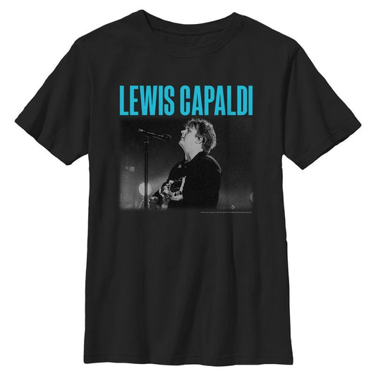 Boys Lewis Capaldi Portrait Singing T Shirt