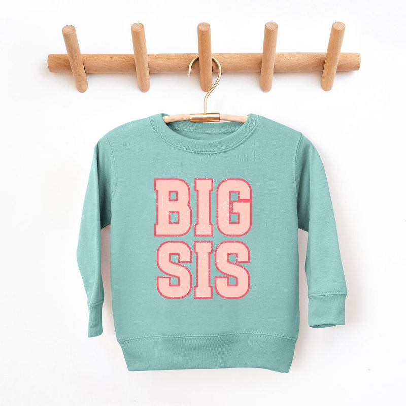 The Juniper Shop Big Sis Distressed Toddler Graphic Sweatshirt