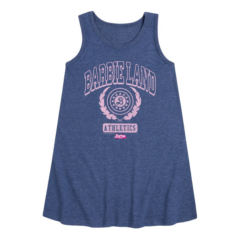 Girls' - Barbie - Barbie Land Athletics Graphic Sleeveless Aline Dress