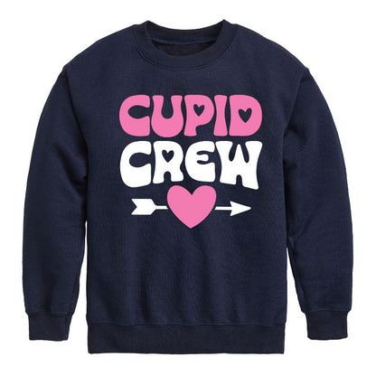 Boys' - Instant Message - Valentine's Day Cupid Crew Graphic Long Sleeve Fleece Sweatshirt