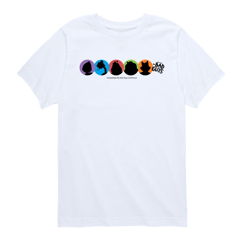 تي شيرت جرافيكي بأكمام قصيرة للأولاد - الأشرار - السيد وولف وأصدقاؤه - ظلية